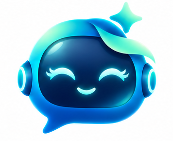 Willa, a mascote azul e teal da assistente de IA